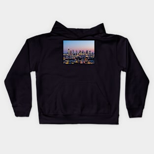 Warsaw city center at dusk Kids Hoodie